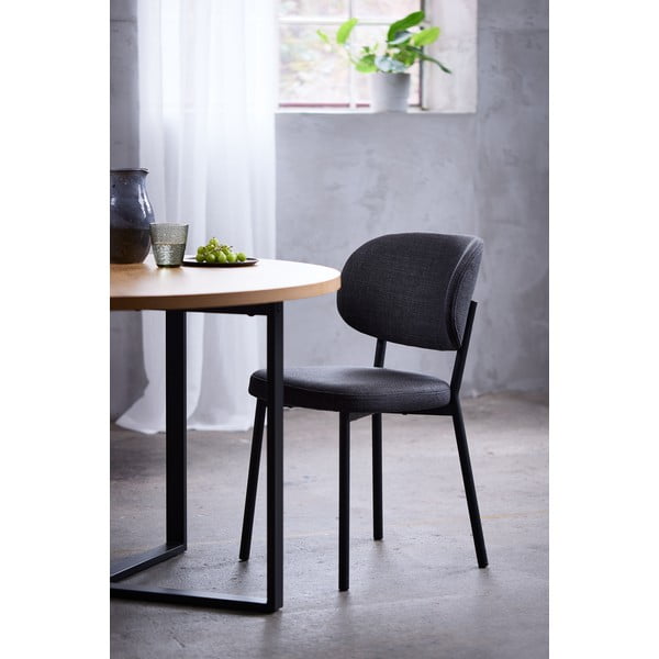 Sedia da pranzo grigio scuro Fowler - Unique Furniture-image-1