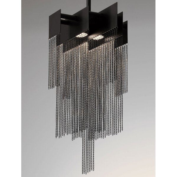 Lampadario LED nero opaco in acciaio con intensità regolabile Revια – Nova Luce-image-2