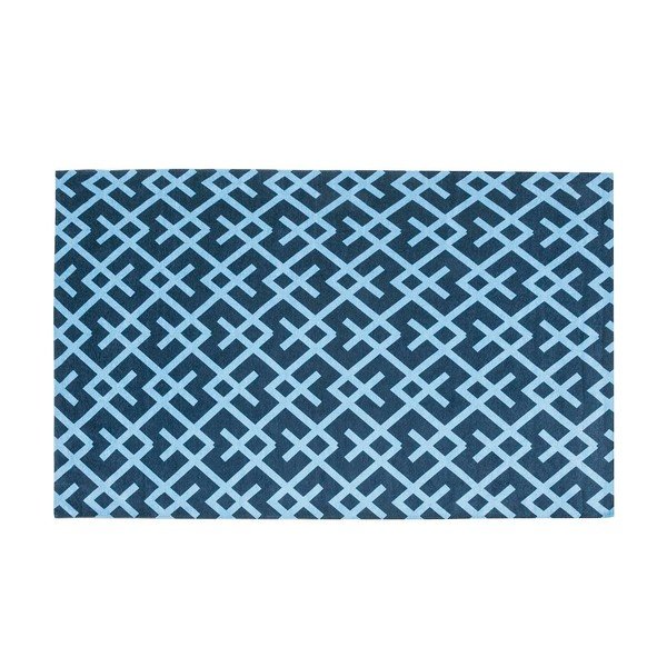 Vysoce odolný kuchyňský koberec Webtappeti Labyrinth Blue, 130 x 190 cm-image-1
