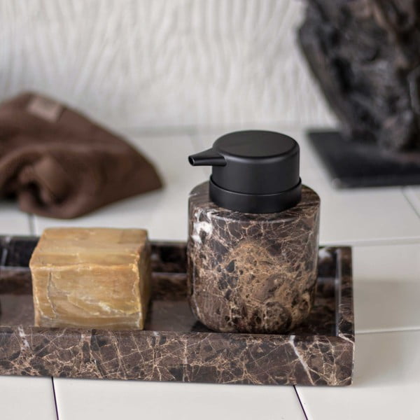 Dispenser di sapone in marmo marrone 200 ml Marble - Mette Ditmer Denmark-image-1