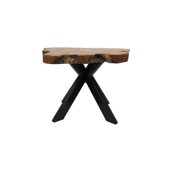 Tavolino Victoria in legno di teak non trattato, 70 x 53 cm - HSM collection