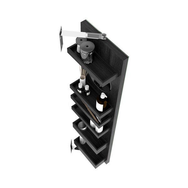 Specchio girevole con contenitore Dark, altezza 114 cm Cosmos - Wireworks-image-3