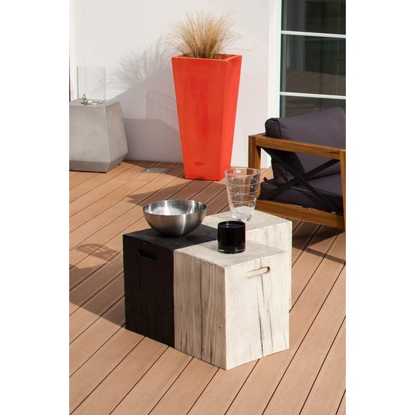 Tavolo da giardino bianco, 35 x 35 cm Ecotop - Ezeis-image-2