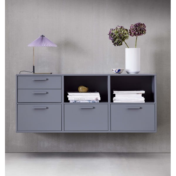 Cassettiera a muro grigia Keep by Hammel - Hammel Furniture-image-1