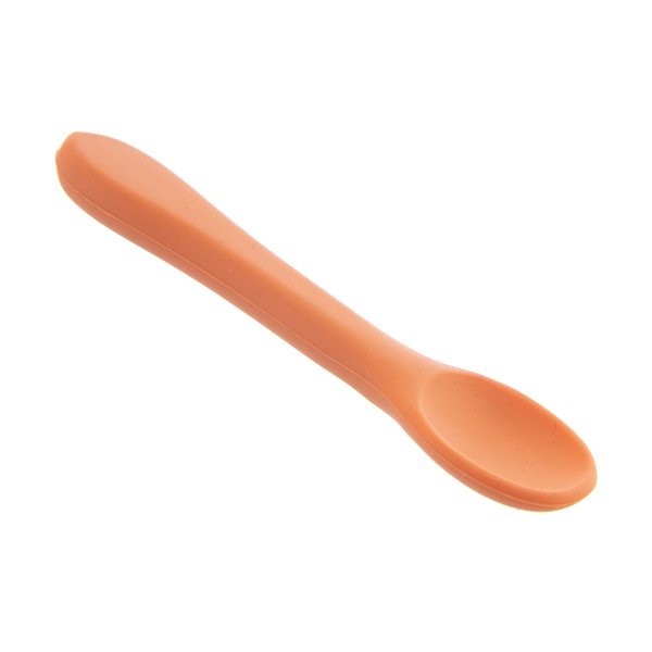 Cucchiaio da bambini arancione in silicone – Orion-image-2