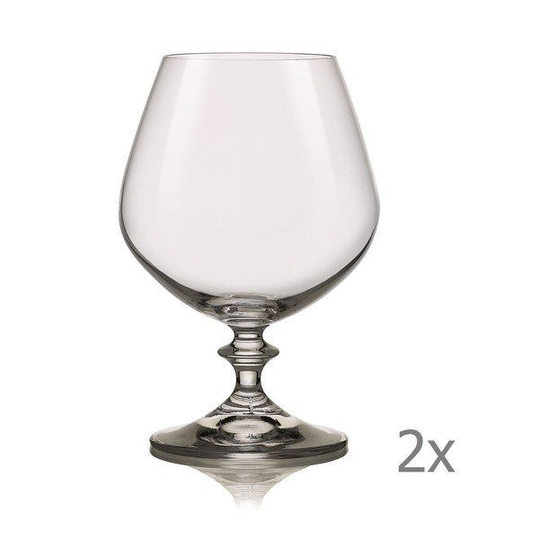Set di 2 bicchieri da brandy Angela, 400 ml - Crystalex