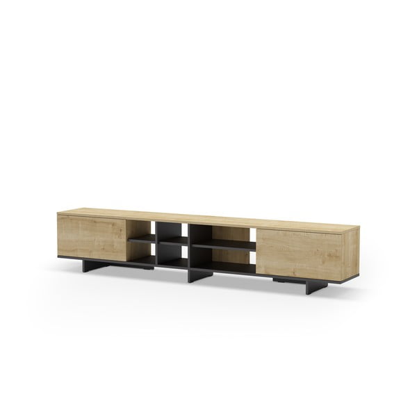 Tavolo TV in rovere di colore naturale 230x44 cm Cequoia - Marckeric-image-3