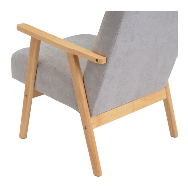 Poltrona grigia con rivestimento in ciniglia Vintage – Casa Selección-image-4