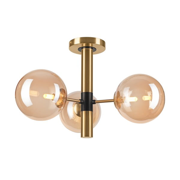 Lampada da soffitto color oro con paralume in vetro ø 15 cm Rollo - LAMKUR