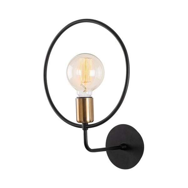 Lampada da parete nera Circle – Opviq lights-image-2