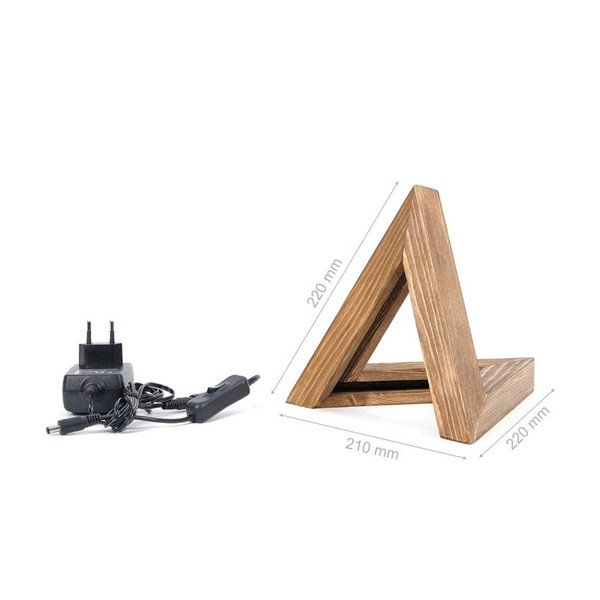 Lampada da tavolo in legno Triangolo - Lustro-image-1