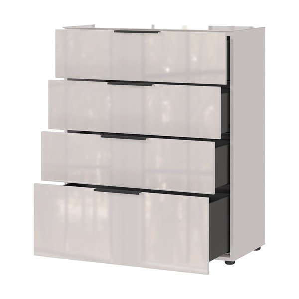 Cassettiera alta color crema 83x102 cm Oakland - Germania-image-3