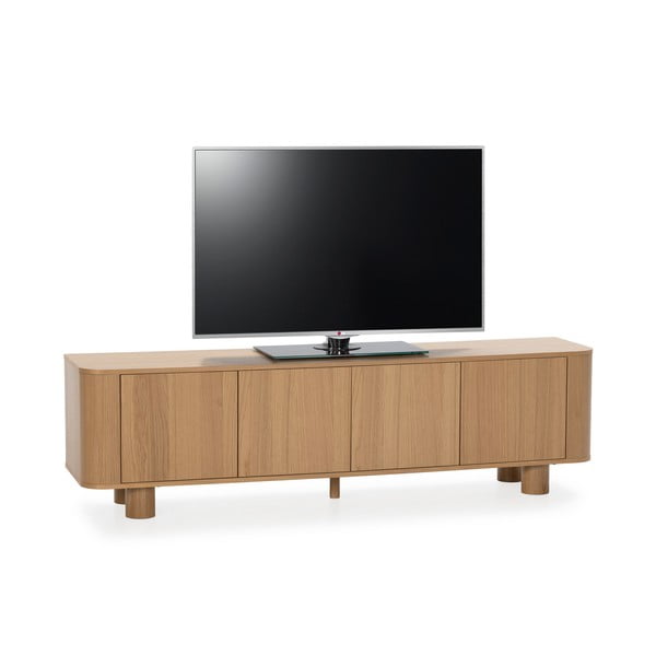 Mobile TV di colore naturale con effetto rovere 180x50,5x40 cm Padoc – MOME-image-4