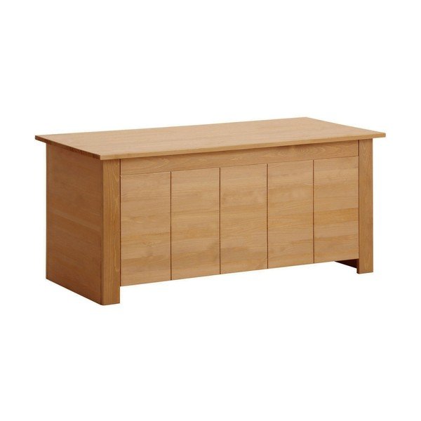 Cassapanca in legno di pino di colore naturale 100x45 cm Bertram - Støraa-image-1