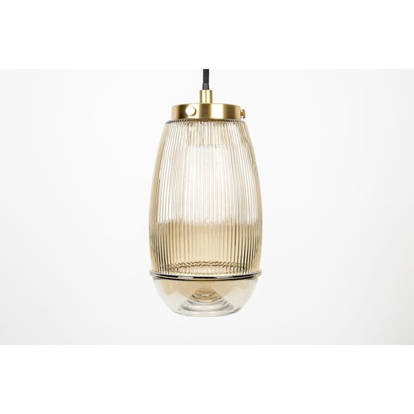 Lampada a sospensione color oro con paralume in vetro ø 12 cm Robin - White Label-image-2