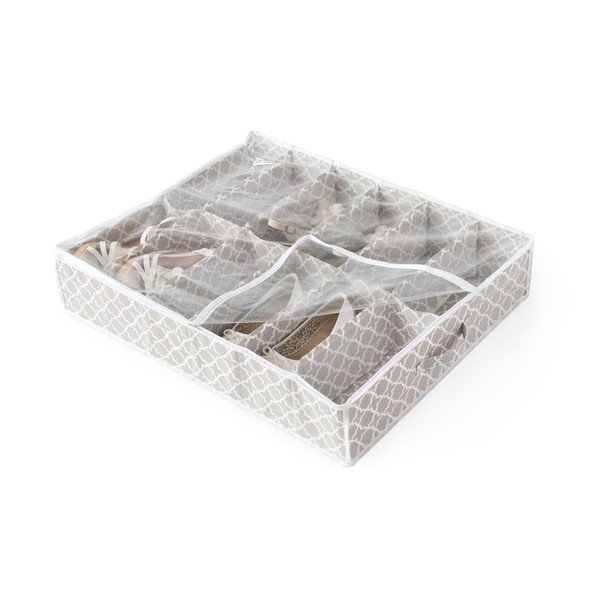 Contenitore beige per scarpe sotto il letto, lunghezza 76 cm Madison - Compactor-image-2