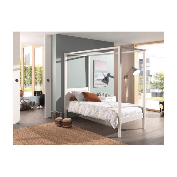 Letto bianco per bambini 90x200 cm PINO CANOPY - Vipack-image-3