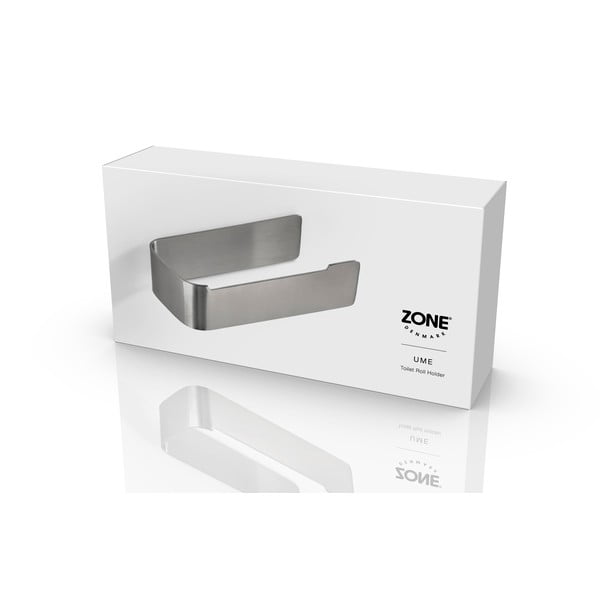 Porta carta igienica da parete color argento opaco in acciaio inox Ume – Zone-image-3