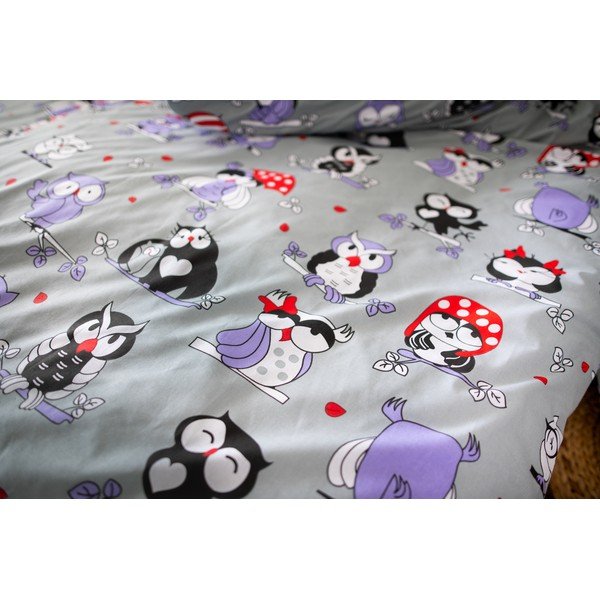 Biancheria da letto grigia in cotone per letto singolo, 140 x 200 cm Vogel - Cotton House-image-3