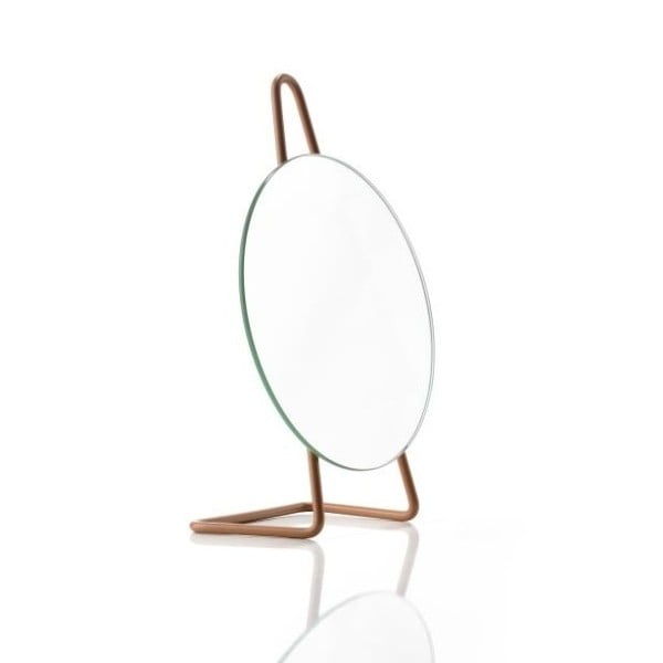 Specchio da tavolo in acciaio arancione Ambra, ø 31 cm A-Mirror - Zone