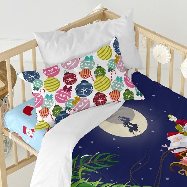Copripiumino e cuscino in cotone per bambini , 100 x 120 cm Merry Christmas - Mr. Fox-image-3