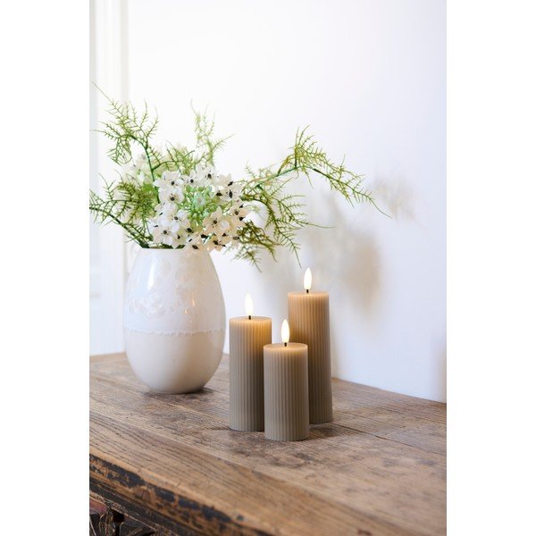 Candele LED in set da 3 pezzi su USB (altezza 15 cm) Smilla - Sirius-image-1