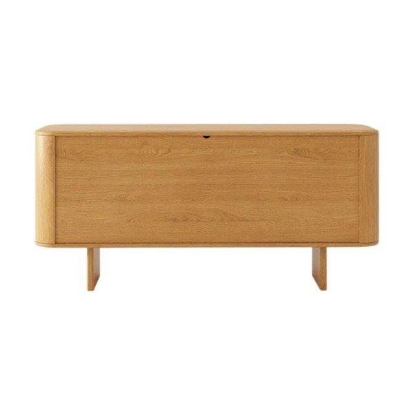 Credenza di colore naturale in rovere massiccio 160x76x45 cm Charlotte – Micadoni -image-3