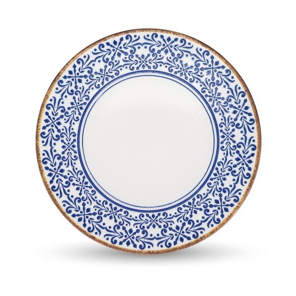 Piatto da portata bianco/blu in porcellana ø 32 cm Azul – BonBistro