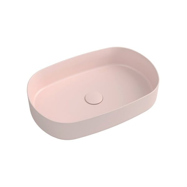 Lavabo rosa in ceramica 55x36 cm Infinity Oval – Sapho