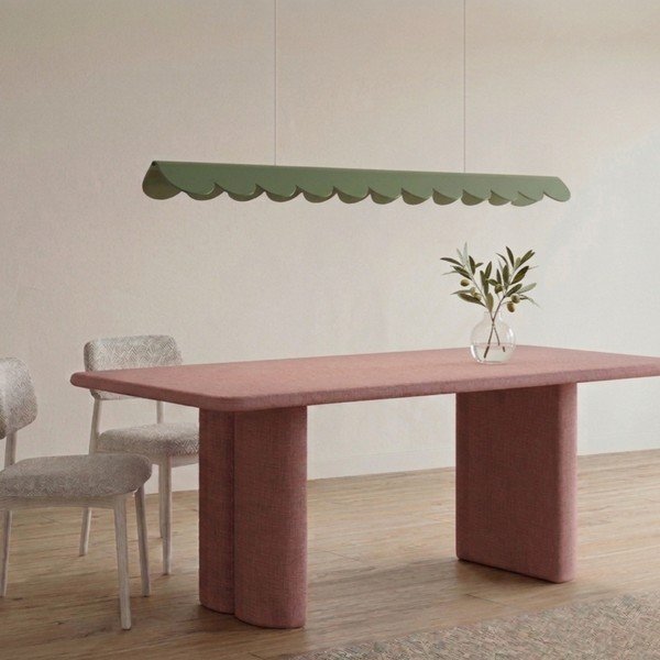 Lampadario LED color salvia in alluminio BISCUIT – Thoro-image-2