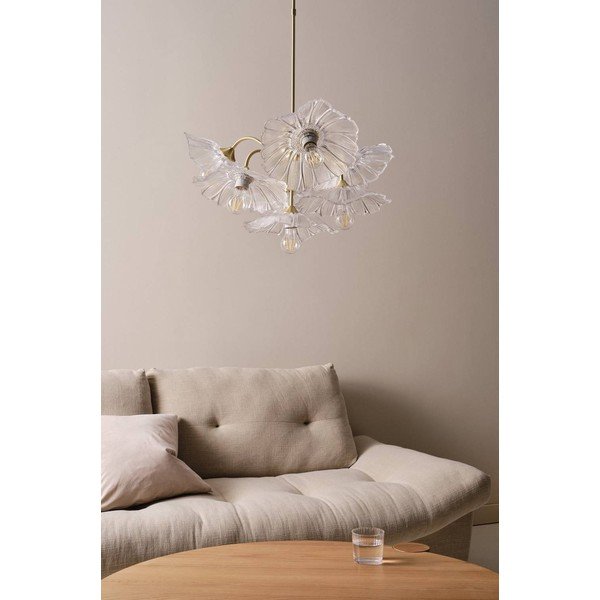 Lampadario dorato in vetro con intensità regolabile ø 70 cm Nugget – Jotex-image-2