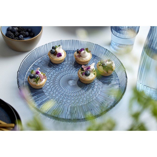 Piatto da portata in vetro blu ø 30 cm Kusintha - Bitz-image-1