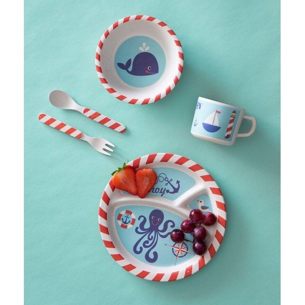 Set da pranzo per bambini in bambù 5 pz Eden – Premier Housewares-image-1