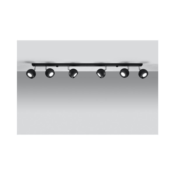 Lampada da soffitto nera Ollo Seis - Sollux-image-1