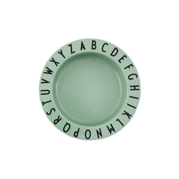 Piatto fondo verde per bambini, ø 15,5 cm Eat & Learn - Design Letters