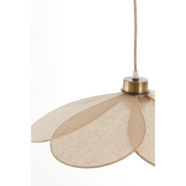 Lampadario color crema con paralume in tessuto Fyano – Light & Living-image-4