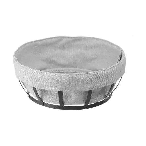 Cestino per il pane nero e grigio con rivestimento in tessuto, ø 22 cm - Hendi