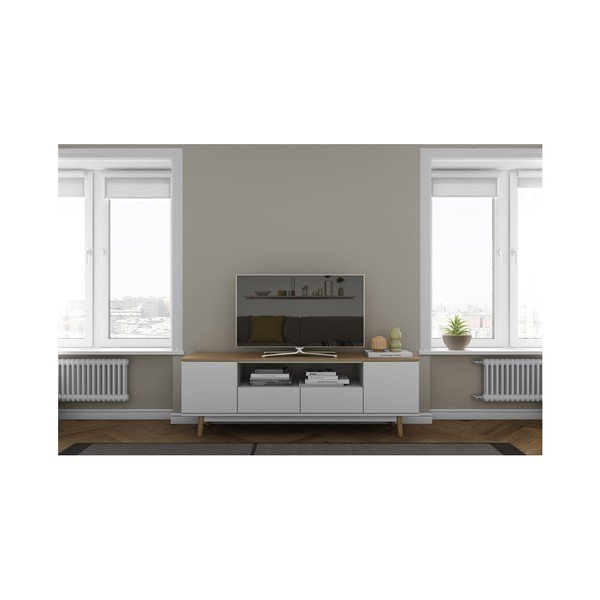 Cassettiera TV bianca Lyon - TemaHome-image-2
