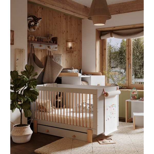 Cassettiera bassa per bambini grigio chiaro 105x100 cm Cube - Pinio-image-1