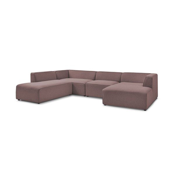 Divano angolare componibile rosa (penisola a sinistra/a U) Megeve – Bobochic Paris