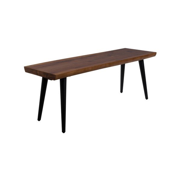 Panca con gambe in acciaio nero, lunghezza 120 cm Alagon - Dutchbone-image-1