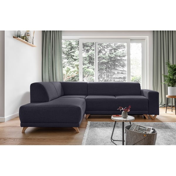 Divano angolare color antracite allungabile e con contenitore (penisola a sinistra/a L) Classy Sophie – Miuform-image-1