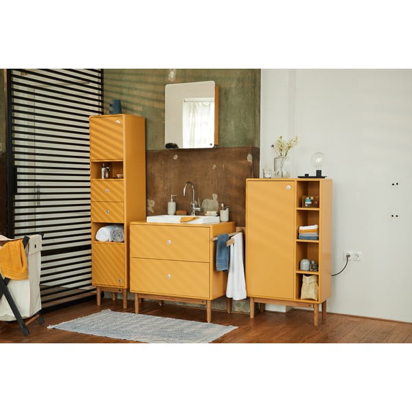 Mobile bagno alto sospeso color senape 40x158 cm Color Bath - Tom Tailor-image-1