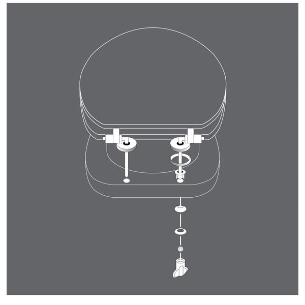 Sedile WC 37,5 x 47 Jade – douceur d'intérieur-image-1