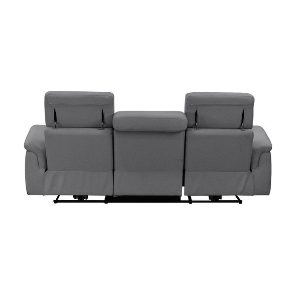 Divano grigio in pelle 211 cm Pareli - Støraa-image-4