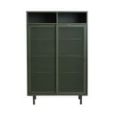 Armadietto in verde scuro in metallo con ante scorrevoli 90x140x40 cm Veep – Unique Furniture