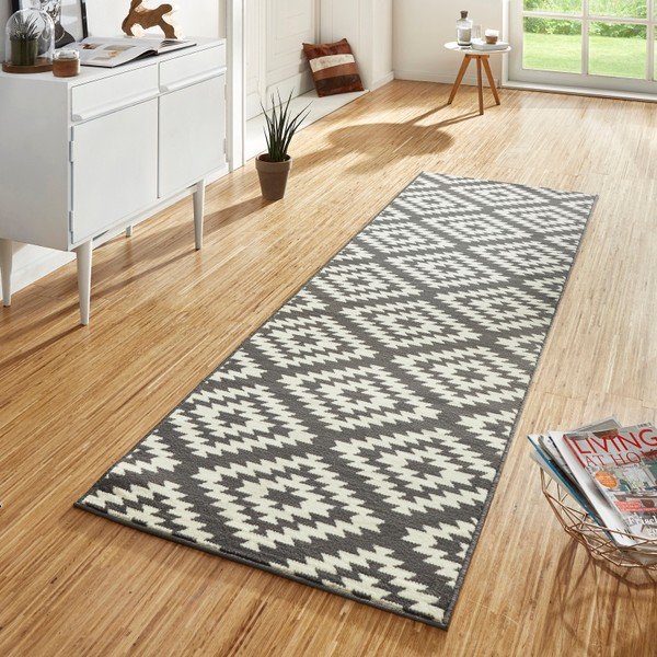 Runner grigio e bianco , 80 x 350 cm Basic Nordic - Hanse Home-image-1