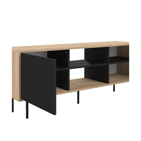 Tavolo TV nero in rovere 151x40 cm Altitude - TemaHome-image-4