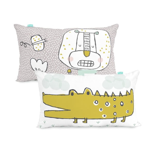 Federa reversibile in cotone, 50 x 30 cm Best Buddies - Moshi Moshi-image-2