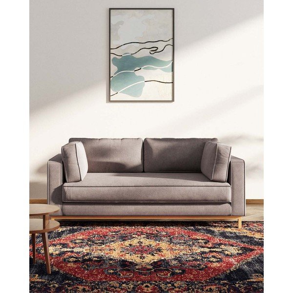 Divano in velluto marrone chiaro 192 cm Celerio - Ame Yens-image-1